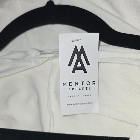 Mentor Apparel Tunic Top Womens XL White Oversized Dolman Sleeve Rayon Stretch - Picture 4 of 6